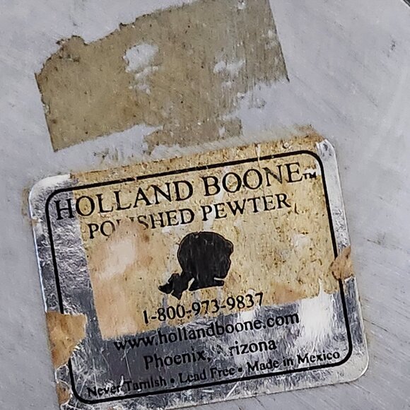 Holland Boone Polished Pewter 8 Inch Round 3D Relief Pumpkin Bowl - Picture 8 of 10